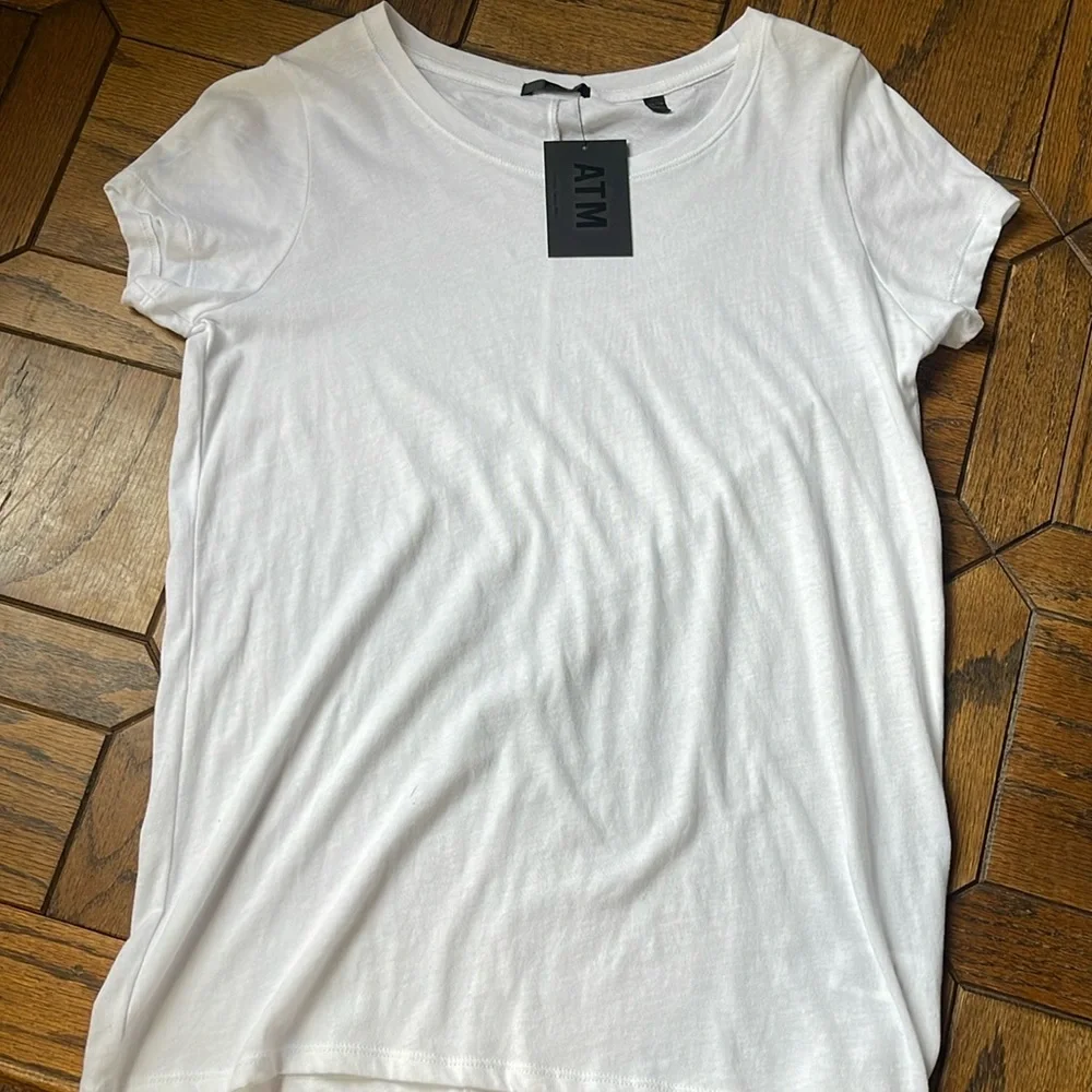 ATM Anthony Thomas Melillo Vintage Jersey Crew Neck T-Shirt white XS *NWT* - Picture 3 of 8